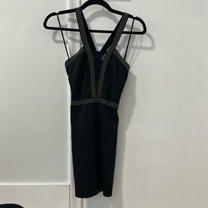 Black and gold dress